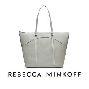 REBECCA MINKOFF Signature Top Zip Pebbled Leather Tote